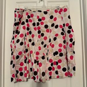 Cato Black and Pink Pleated A-Line Skirt